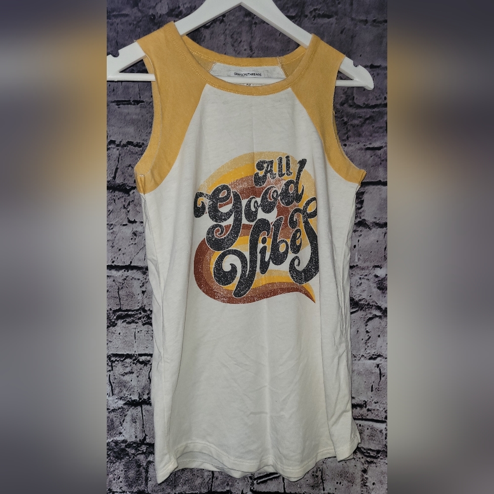 Grayson Threads muscle tee All Good Vibes XS junior loose fit womens
